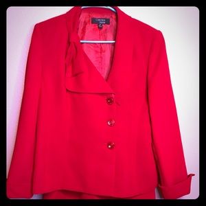 LeSuit Red Skirt Suit